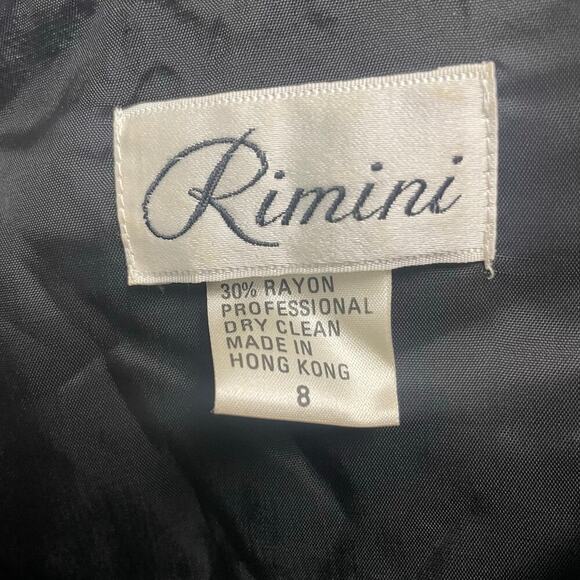 VTG Rimini Size 8 Velvet Velour Top Black Gold Button Front Topper Vintage - Picture 3 of 4